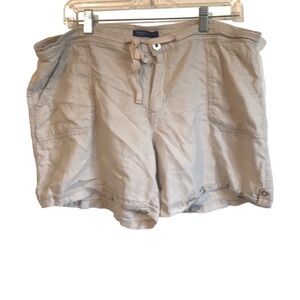 BANDOLINO Womens Iris Soft linen blend Shorts beige size 14 missy